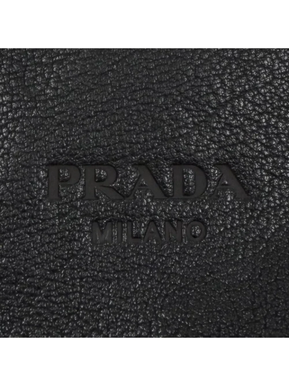 Prada Buffalo Leather Messenger Bag Black